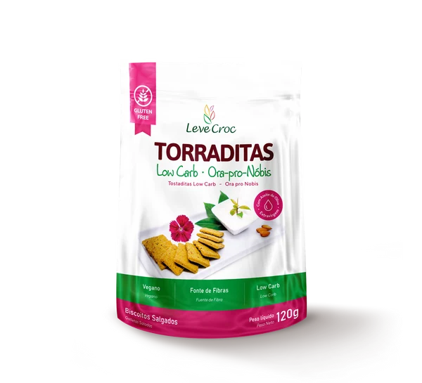 TORRADITAS LOW CARB ORA-PRO-NOBIS SEM GLÚTEN  120g